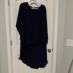 Asymmetrical navy Chicos blouse